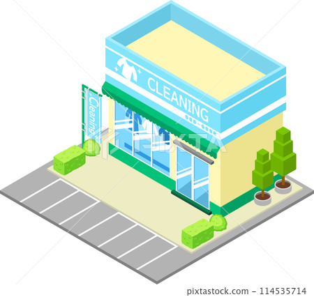 Isometric dry cleaner 114535714
