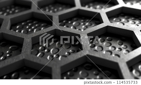 Geometric black structure offering a unique macro perspective for detailed backgrounds. 114535733