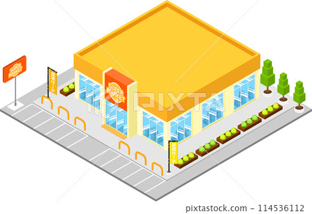 Isometric supermarket 114536112