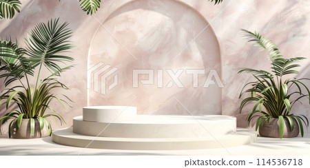 Stone podium for the presentation various products 114536718