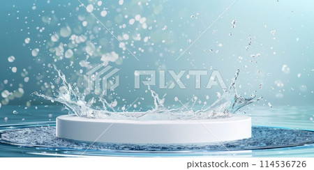 White podium for the presentation of various products 114536726