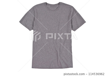 Blank grey t-shirt on light white background 114536962