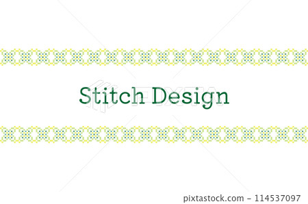 Green stitch pattern 114537097
