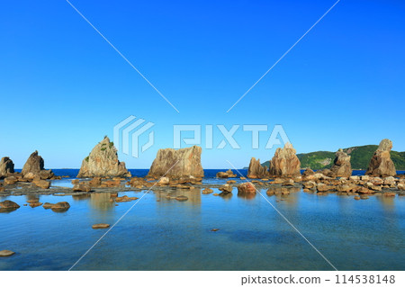 [和歌山縣] 鹽岬橋岩（紀伊半島）晴空萬裡 114538148