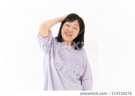 Senior woman headache Senior woman headache 114538278