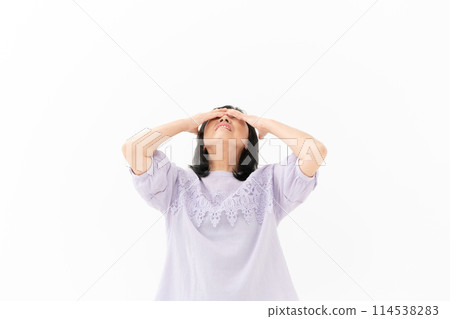 Senior woman headache Senior woman headache 114538283