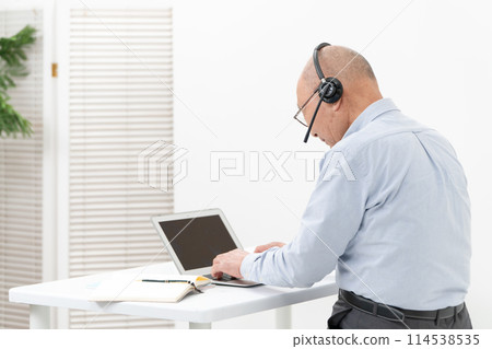 Senior man online Senior man online 114538535