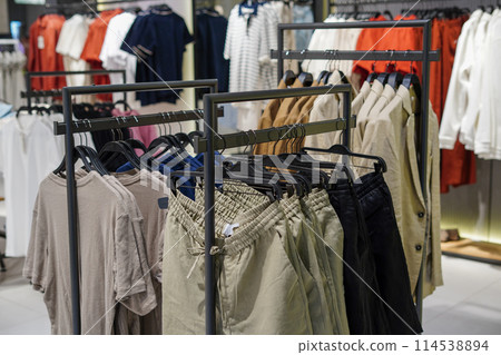 Interior of a men's clothing store. Style and fashion 114538894