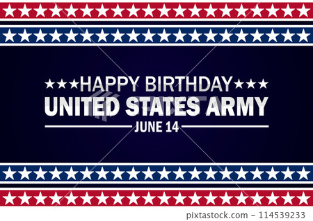 Happy Birthday United States Army, background 114539233