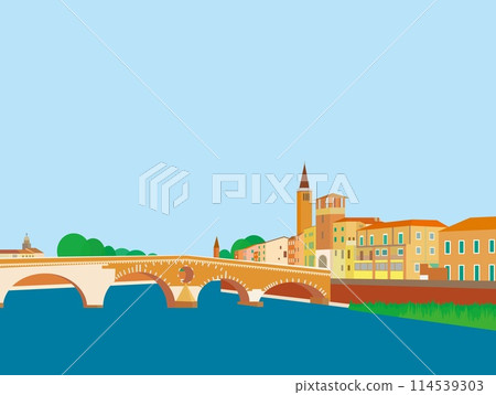 維羅納 維羅納 皮特拉橋 蓬特皮特拉阿迪傑河 義大利 114539303