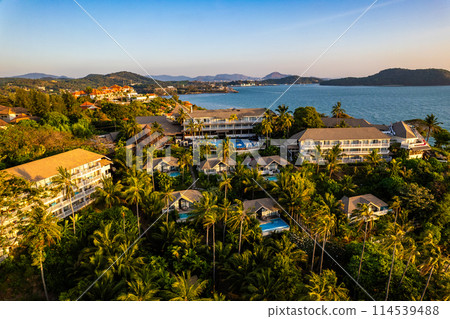 Aerial view of Panwa beach in Phuket, Thailand 114539488