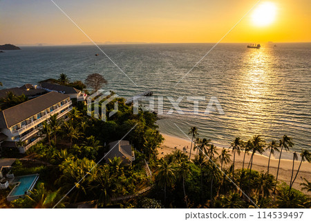Aerial view of Panwa beach in Phuket, Thailand 114539497