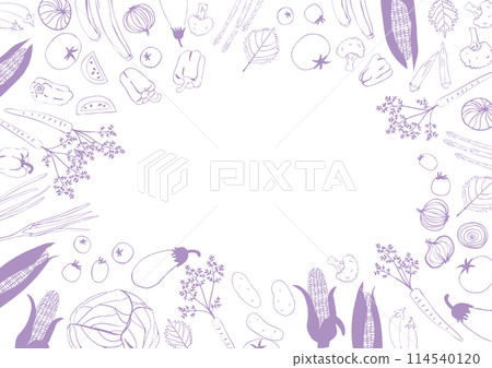 Simple purple vegetable set frame 114540120