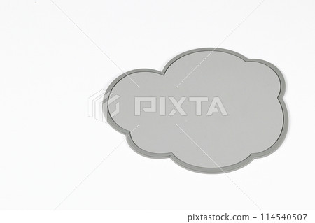 cloud like shape coaster isolated on white background. cloud like shape coaster isolated on white background. 114540507