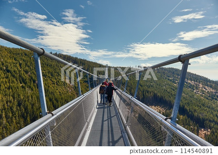Skybridge 721 suspension footbridge Skybridge 721 suspension footbridge 114540891