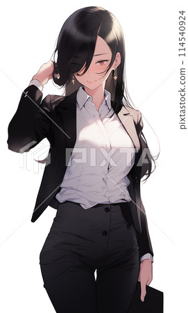 30 多歲的美麗女人，穿著西裝 114540924