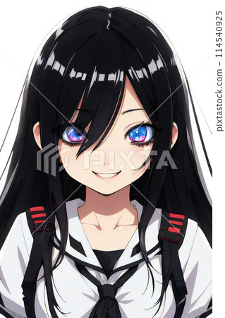 Illustration of a girl with strong eyes Illustration of a girl with strong eyes 114540925