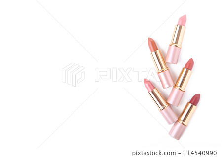 Colorful lipsticks isolated on white background Colorful lipsticks isolated on white background 114540990
