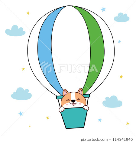 Happy cartoon puppy sitting, Portrait of cute little dog wearing collar. Dog friend. illustration. Isolated on white background. Happy cartoon puppy sitting, Portrait of cute little dog wearing collar. Dog friend. illustration. Isolated on white background. 114541940