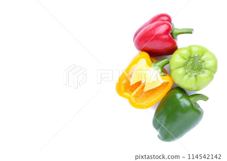 Colorful pepper isolated on a white background 114542142