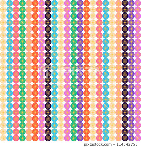 Artdeco Circus Circle Seamless Pattern 114542753