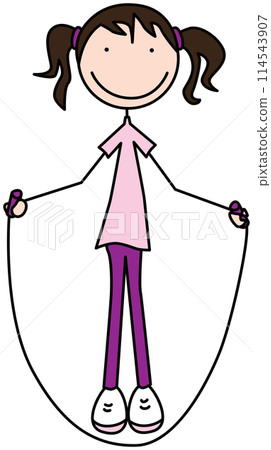 Happy kid exercises 114543907