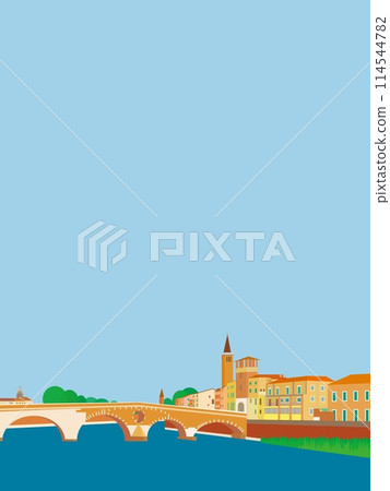 維羅納 維羅納 皮特拉橋 蓬特皮特拉阿迪傑河 義大利 維羅納 維羅納 皮特拉橋 蓬特皮特拉阿迪傑河 義大利 114544782