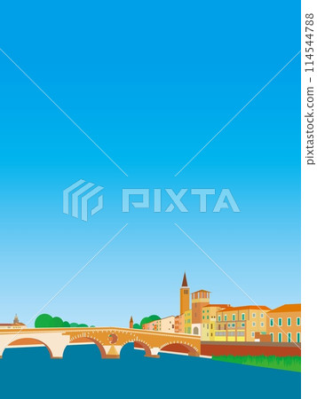 維羅納 維羅納 皮特拉橋 蓬特皮特拉阿迪傑河 義大利 114544788