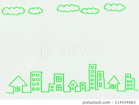 Handwritten background frame material 114544963
