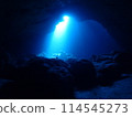 Fantastic light pouring into a sea cave 114545273