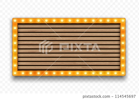 Signboard made from Wooden slats 114545697