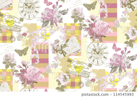 Victorian seamless floral pattern. Suitable for fabric, wrapping paper and the like 114545993