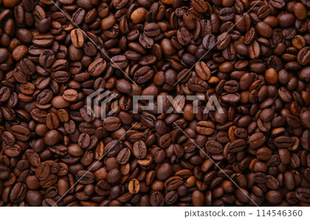 Aroma coffee beans background. Close up coffee. Aroma coffee beans background. Close up coffee. 114546360