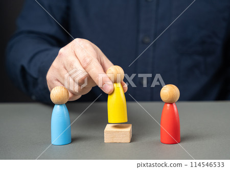 Appoint a mediator to resolve the dispute. Come to a consensus. Cooperation instead of competition. Mediation between sides. Reaching an agreement. Negotiating parties and arbitrator. 114546533