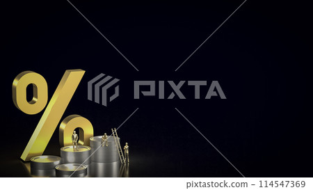 The percent and coins for Business concept 3d rendering. The percent and coins for Business concept 3d rendering. 114547369