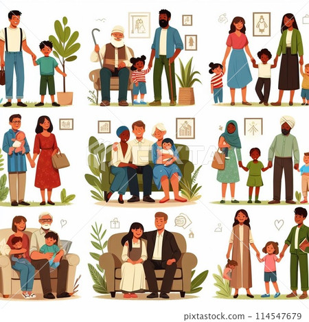 family illustration 114547679