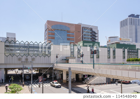 Rotary in front of the north exit of Nerima Station, pedestrian deck and buildings, Nerima Ward, Tokyo Rotary in front of the north exit of Nerima Station, pedestrian deck and buildings, Nerima Ward, Tokyo 114548040
