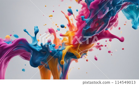 彩色水下墨水大理石圖案 彩色水下墨水大理石圖案 114549013