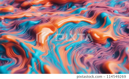 與彩色墨水飛濺的材料 114549269