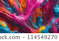 Material with colorful ink splashes Material with colorful ink splashes 114549270