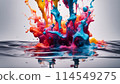 Material with colorful ink splashes Material with colorful ink splashes 114549275