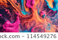 Material with colorful ink splashes Material with colorful ink splashes 114549276
