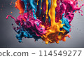 Material with colorful ink splashes Material with colorful ink splashes 114549277