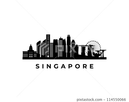 Vector Singapore skyline.  114550066