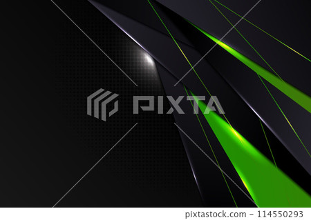 Abstract gradient green technology glossy template design background. 114550293