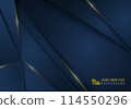 Abstract luxury gold template with classic gradient blue template decoration  114550296
