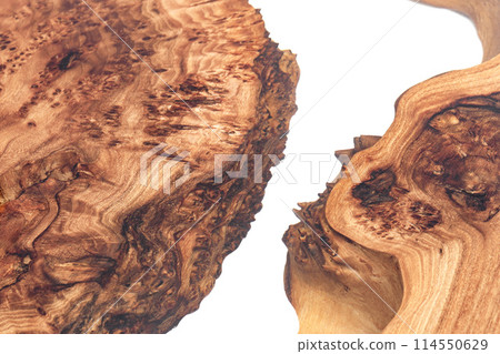 Live edge elm burl slab table top with central epoxy resin river Live edge elm burl slab table top with central epoxy resin river 114550629