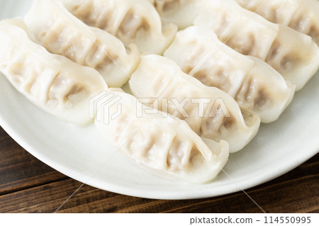 冷凍餃子木紋背景 114550995