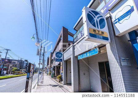 Yokohama cityscape in Japan: View of Nakata Station and elevators on the Yokohama Municipal Subway Yokohama cityscape in Japan: View of Nakata Station and elevators on the Yokohama Municipal Subway 114551188
