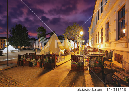 Amazing cityscape  inside fortified Alba Carolina Fortress. 114551228